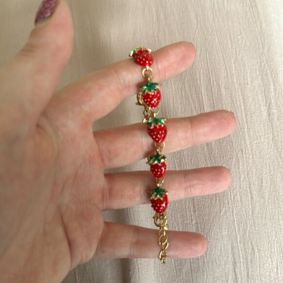 Shein Strawberry Bracelet - Picture 2 of 3